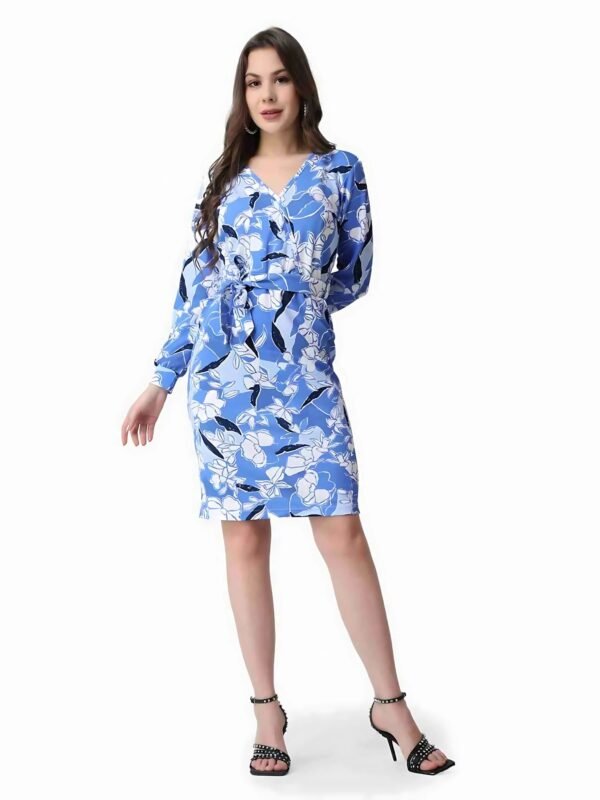 Azure Blue Bodycone Dress