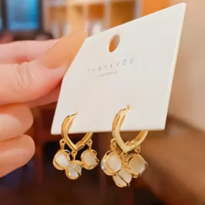 Crystal Ball Pearl Earrings