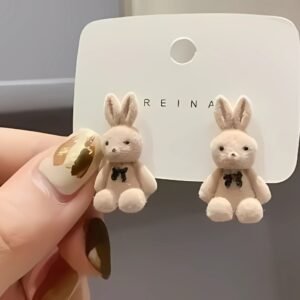 Cute Teddy Bear Rabbits Korean Earrings