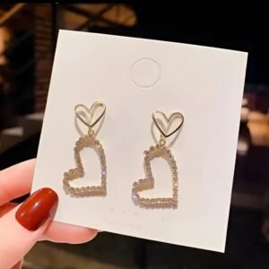 Diamond Stone Korean Trendy Heart Earrings