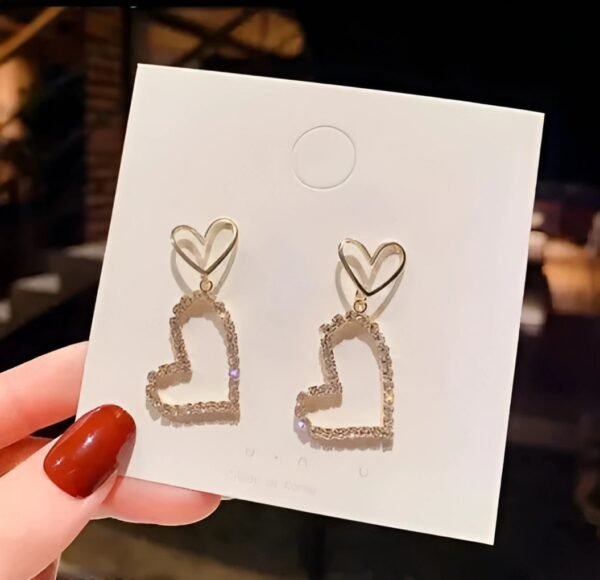 Diamond Stone Korean Trendy Heart Earrings