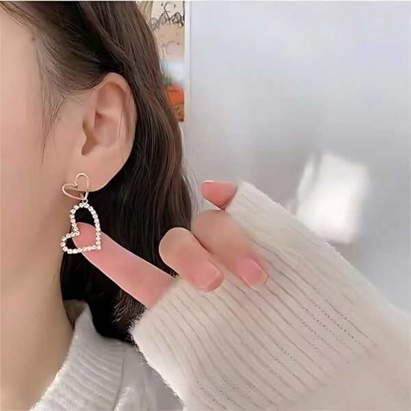 Diamond Stone Korean Trendy Heart Earrings