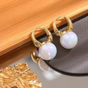 Golden Hoop Korean Earrings Studs