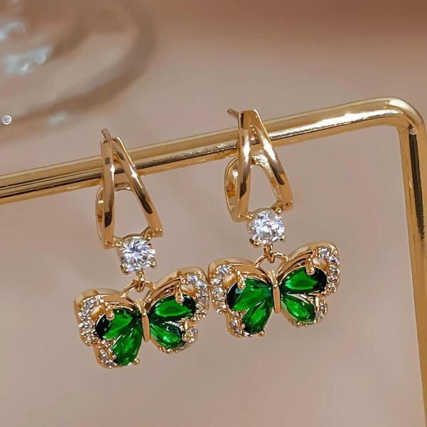 Green Emerald Drop Earrings