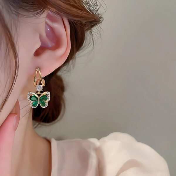 Green Emerald Drop Earrings