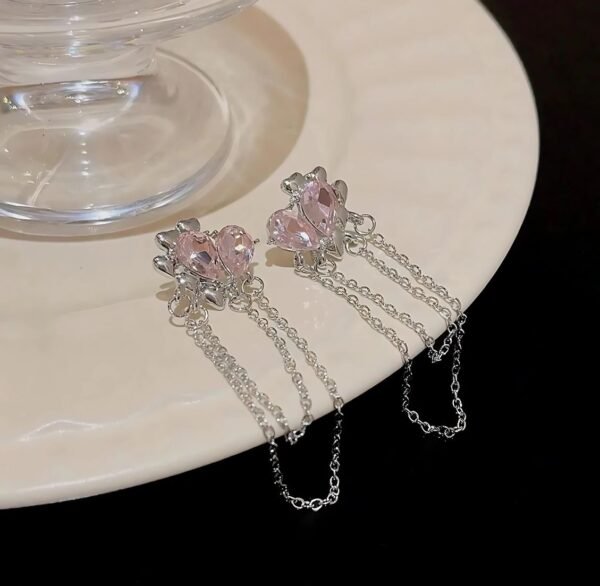 Multi-Hearts Chain Earrings
