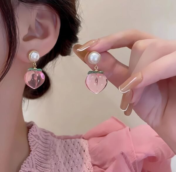 Quirky Peach Earrings