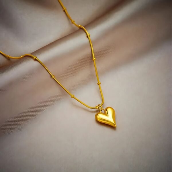 Trendy Heart Beads Chain Necklace