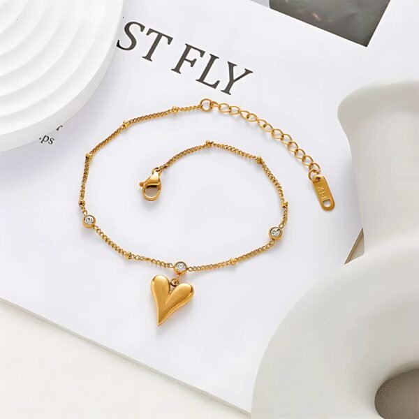 Heart Drop Stone Bracelet